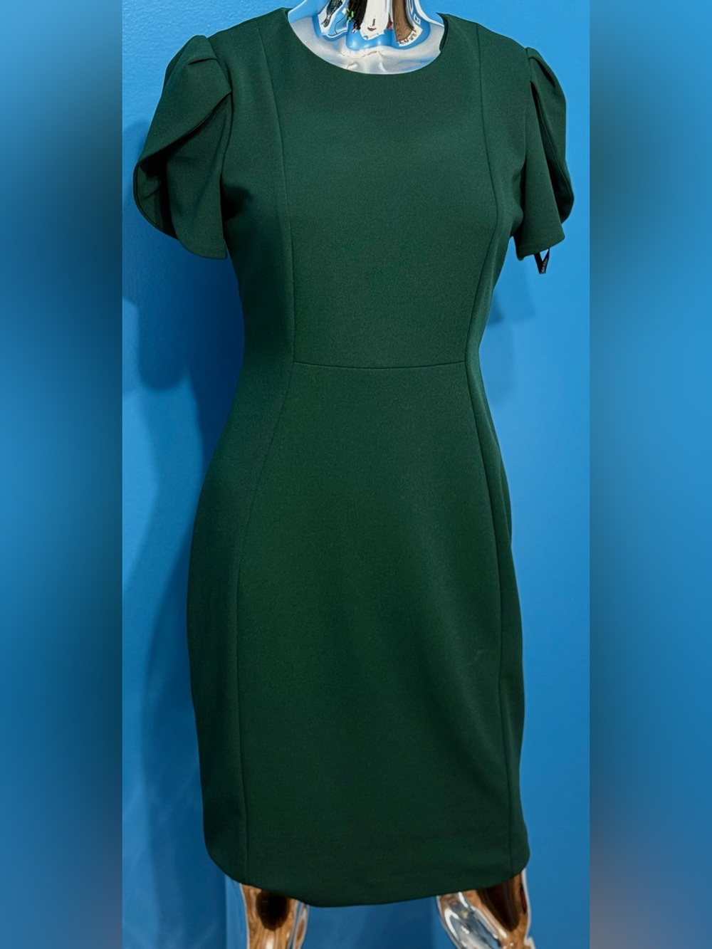 Calvin Klein Dark Green Midi Sheath Dress